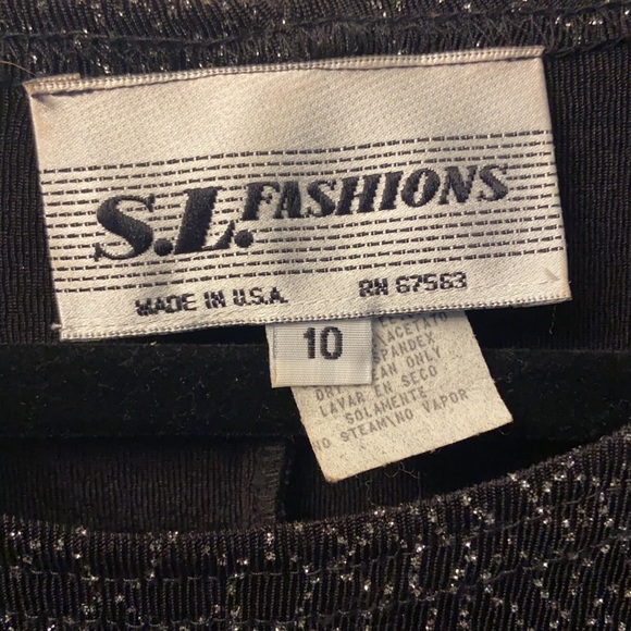 Vintage S. L. Fashions LBD snakeskin glitter - Picture 3 of 4